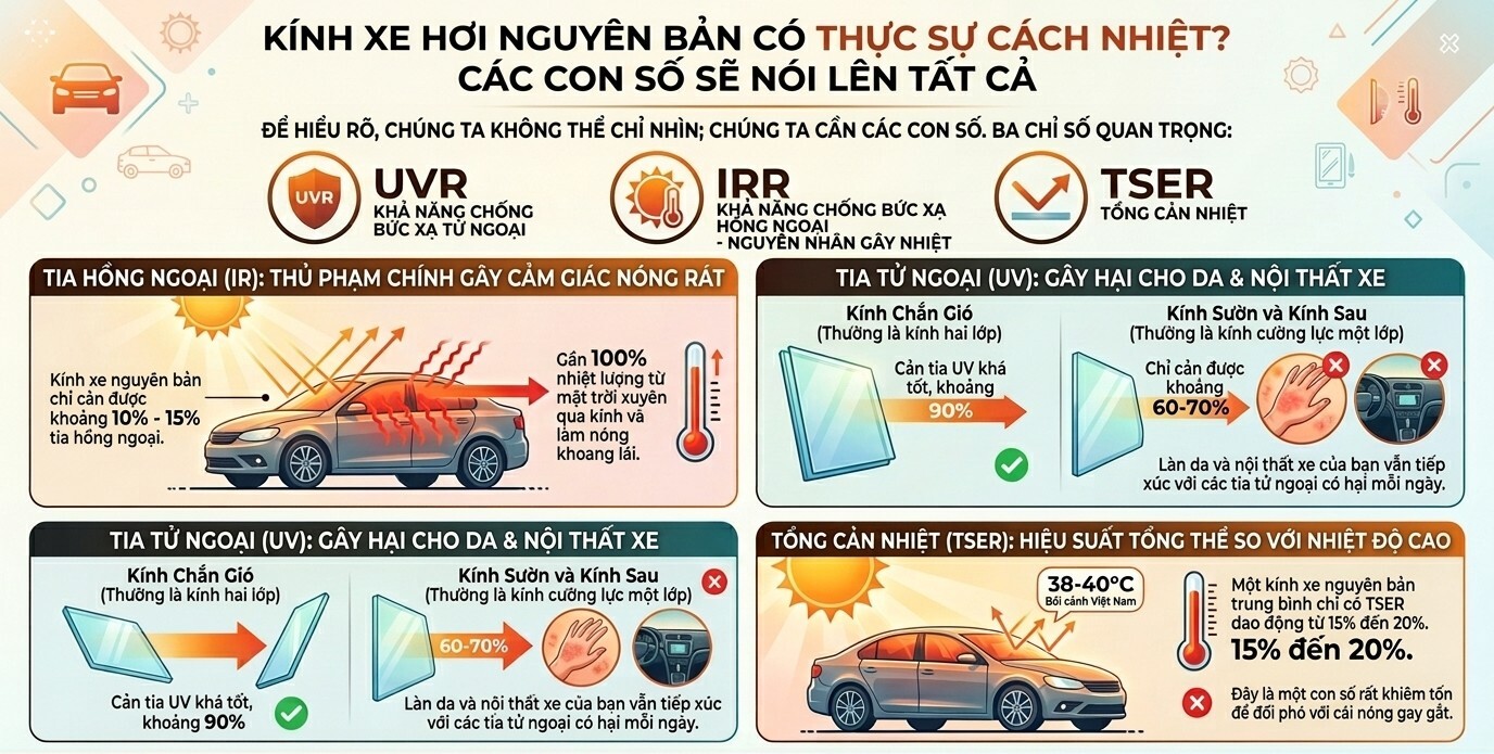 kính xe có chống nóng không