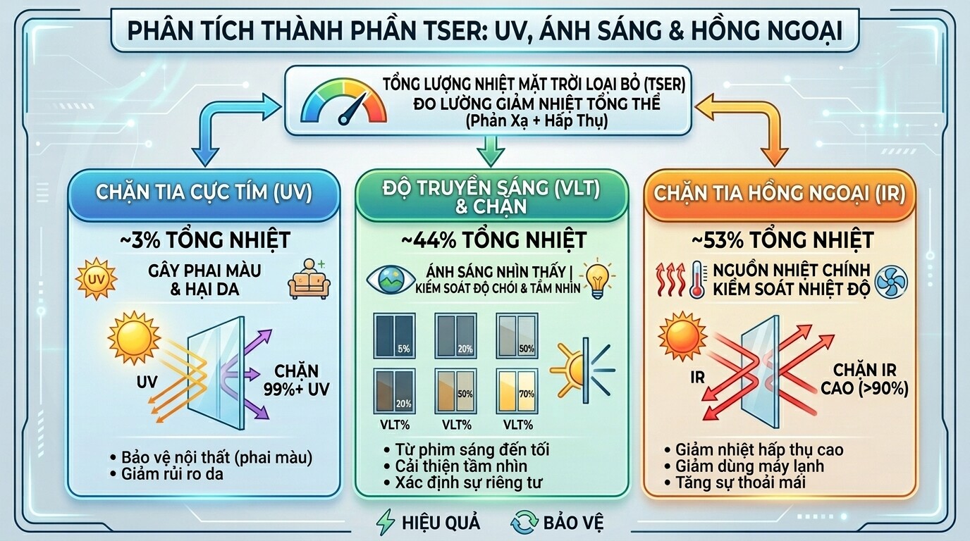 Thông Số Phim Cách Nhiệt 3m 1