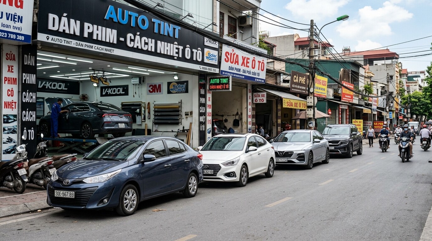 Dán phim cách nhiệt ô tô đầu mùa