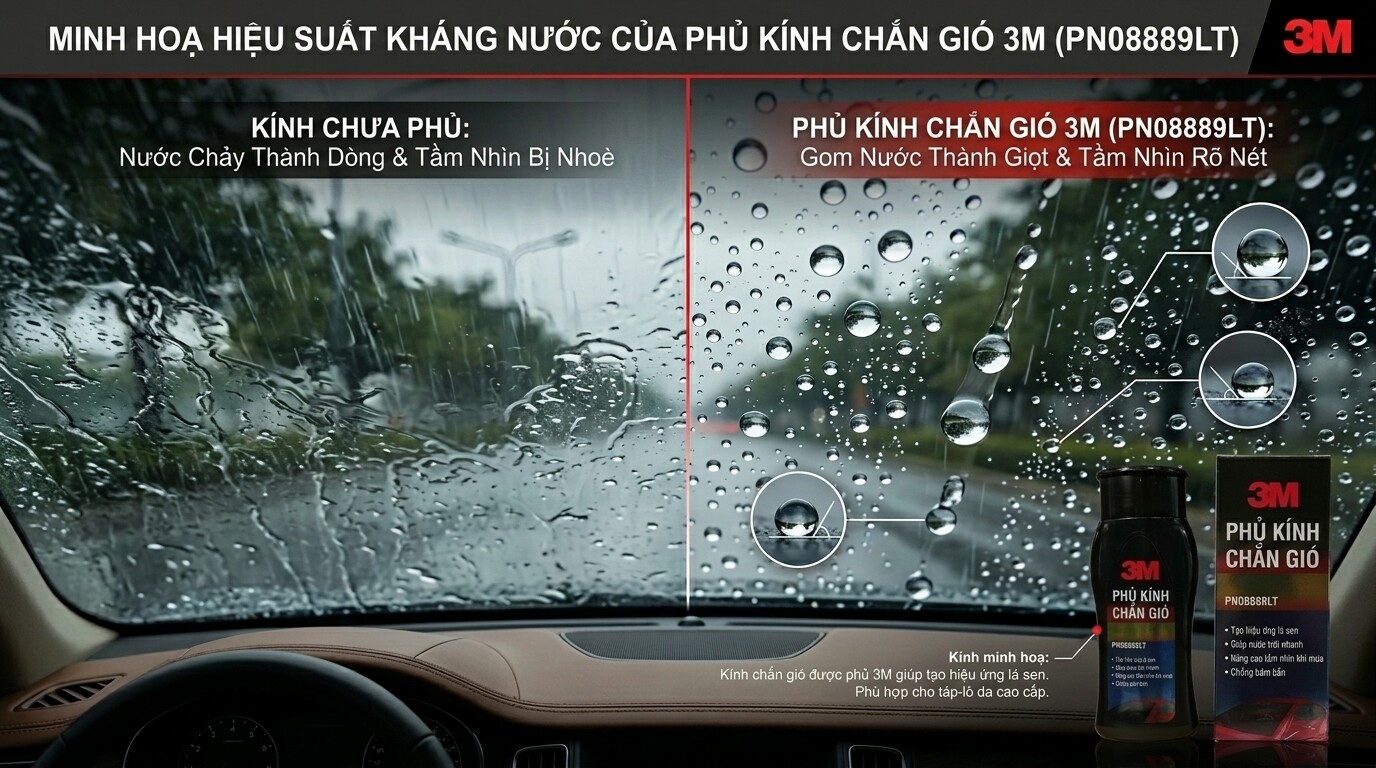 dung dịch chống bám nước kính xe