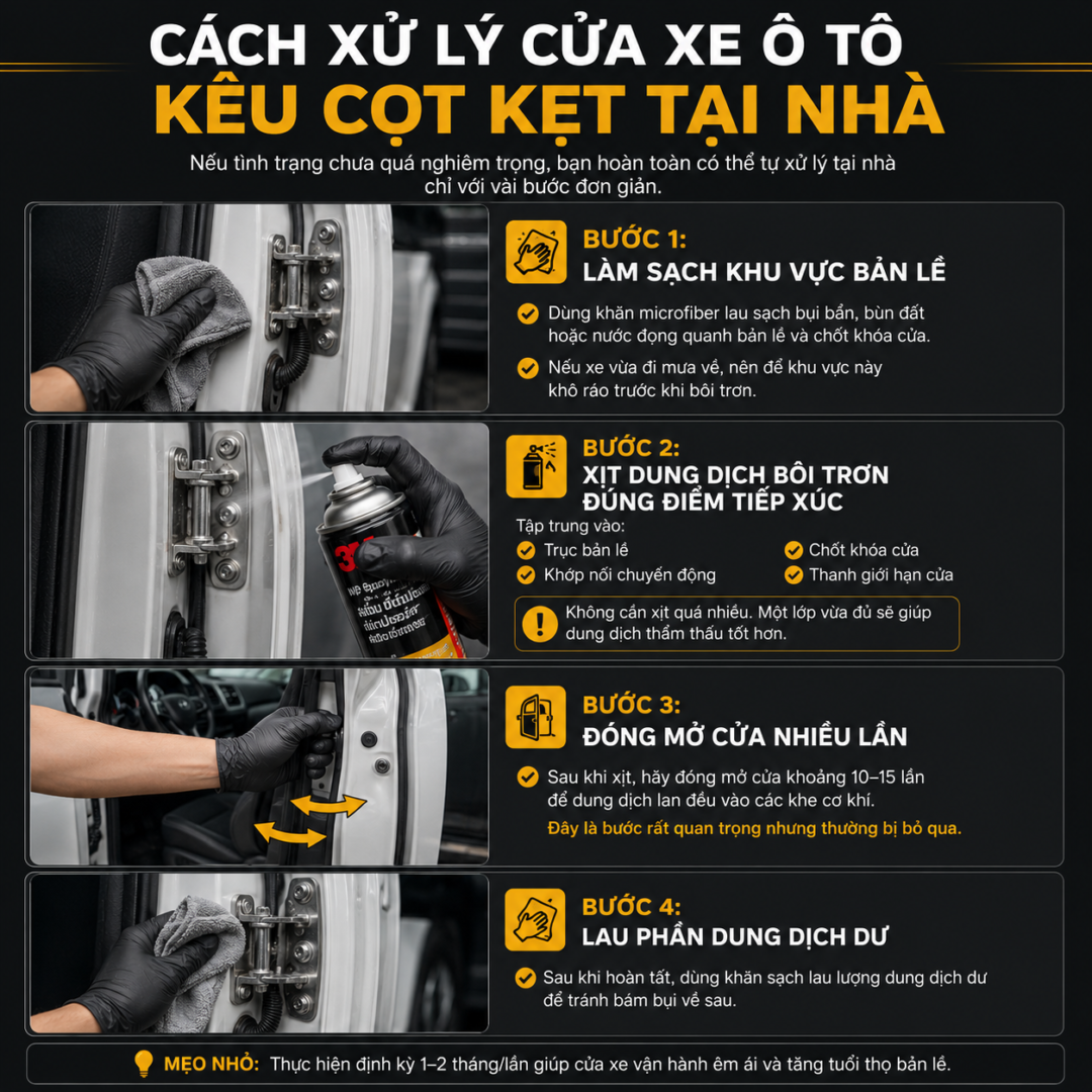 Cửa Xe Ô Tô Kêu Cọt Kẹt