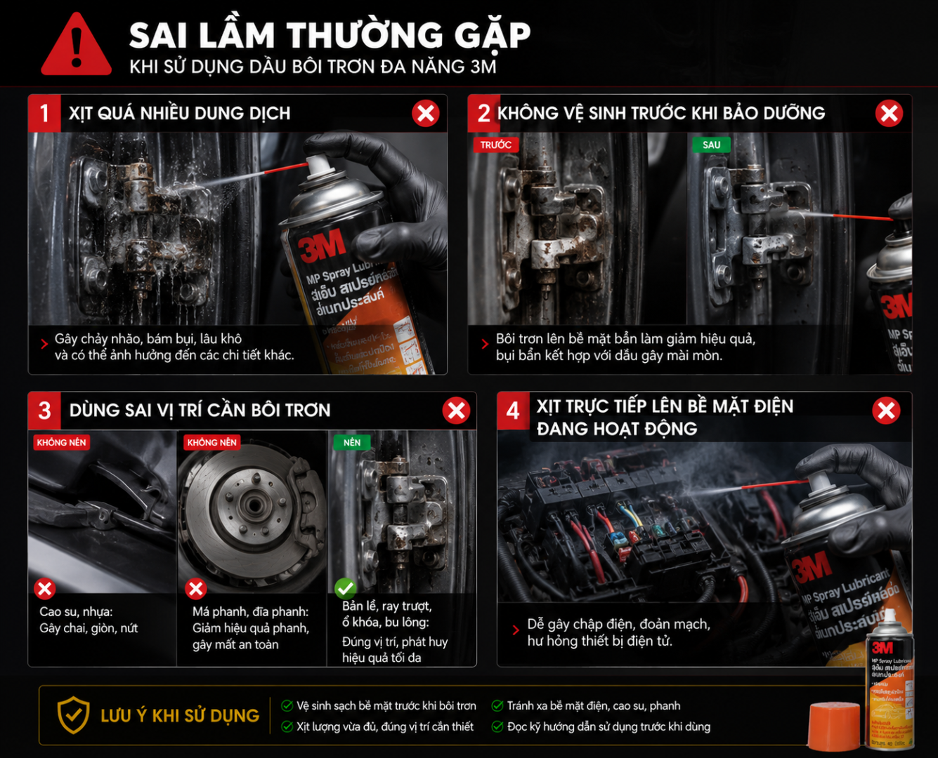 Chai Xịt Bôi Trơn 3M Ô Tô