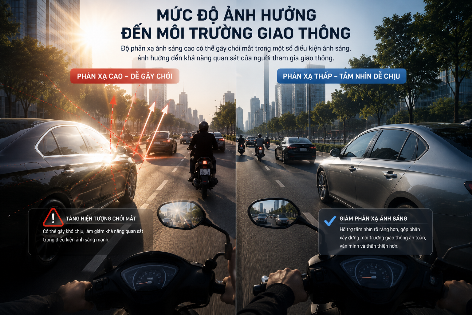 Mức độ ảnh hưởng đến mội trường giao thông