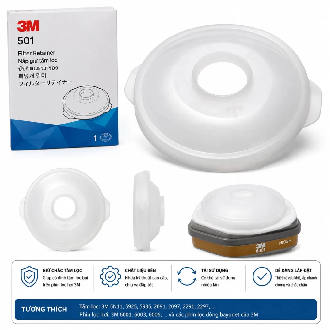 Nắp nhựa giữ tấm lọc bụi 3M